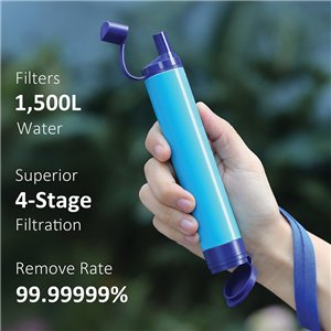 Water Filter Straw Blue