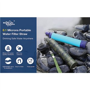 Water Filter Straw Blue