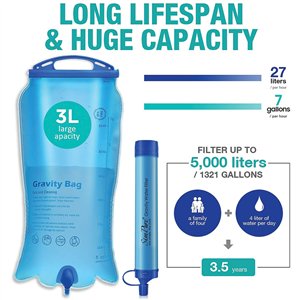 Gravity Water Filter Bag 3L