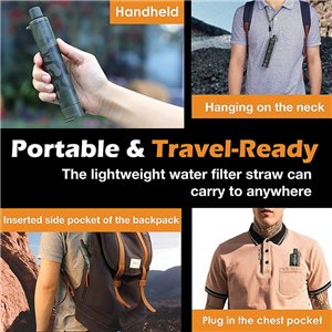 Water Filter Straw with Case