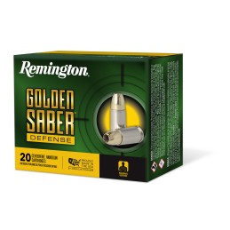 Remington Ammunition 27600 Golden Saber Defense 357 Mag 125 gr Brass Jacket Hollow Point 20 Per Box 25 Case