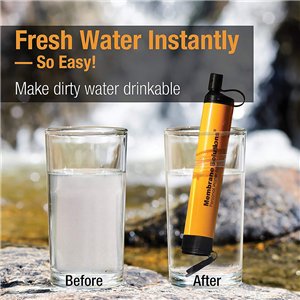 Water Filter Straw Orange