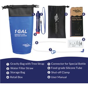 Gravity Water Filter Bag 1 Gal