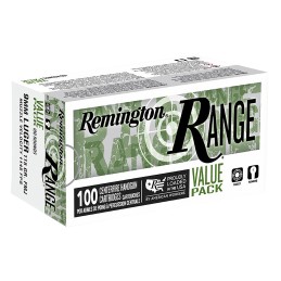 Remington Ammunition R23979 Range Value Pack 9mm Luger 115 gr Full Metal Jacket 100 Per Box 5 Case