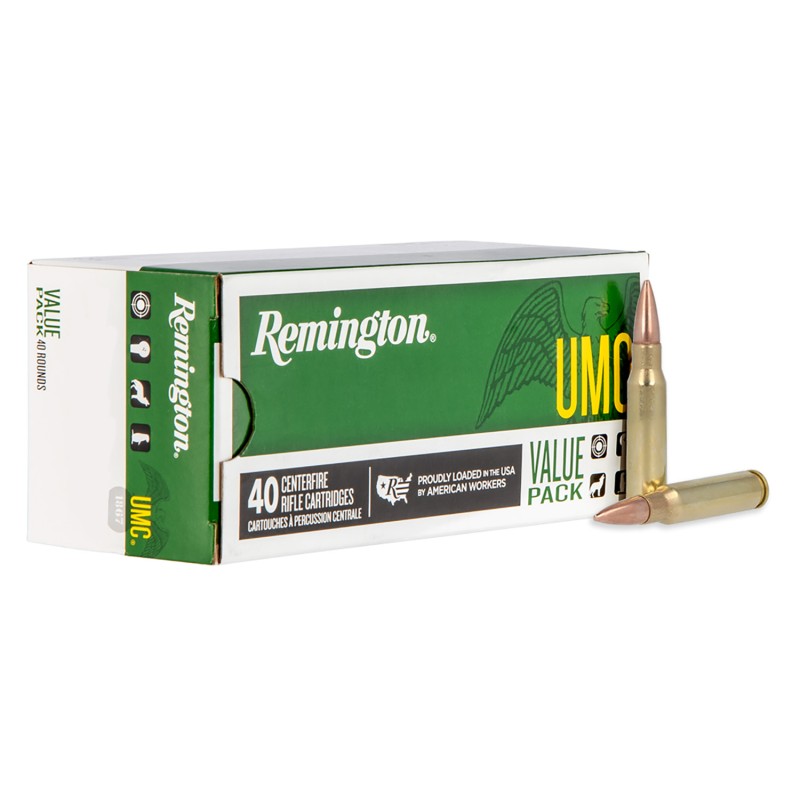 Remington Ammunition 23971 UMC Value Pack 308 Win 150 gr Full Metal Jacket 40 Per Box 10 Cs