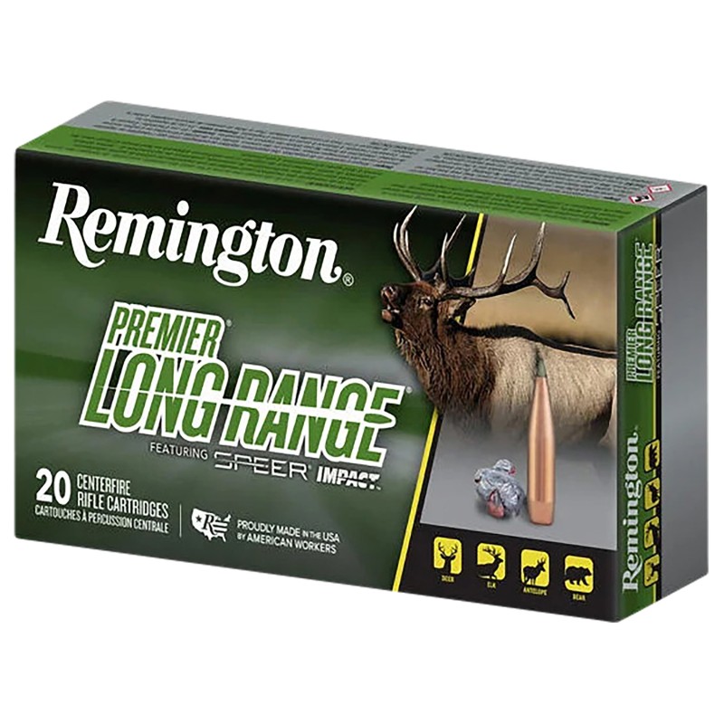 Remington Ammunition R21346 Premier Long Range 300 Win Mag 190 gr Speer Impact 20 Per Box 10 Case