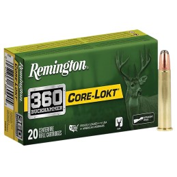 Remington Ammunition R27742 CoreLokt  360 Buckhammer 180 gr Soft Point Core Lokt 20 Per Box 10 Case