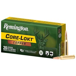 Remington Ammunition R27855 CoreLokt Copper 270 Win 130 gr Copper Hollow Point 20 Per Box 10 Case