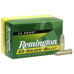 Remington Ammunition 21000 Golden Bullet  22 Short 29 gr Plated Lead Round Nose 50 Per Box 100 Cs