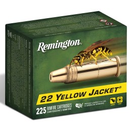 Remington Ammunition 21233 Yellow Jacket Rimfire 22 LR 33 gr Truncated Cone Hollow Point 225 Per Box 10 Cs