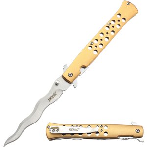 Linerlock A/O Gold Wavy
