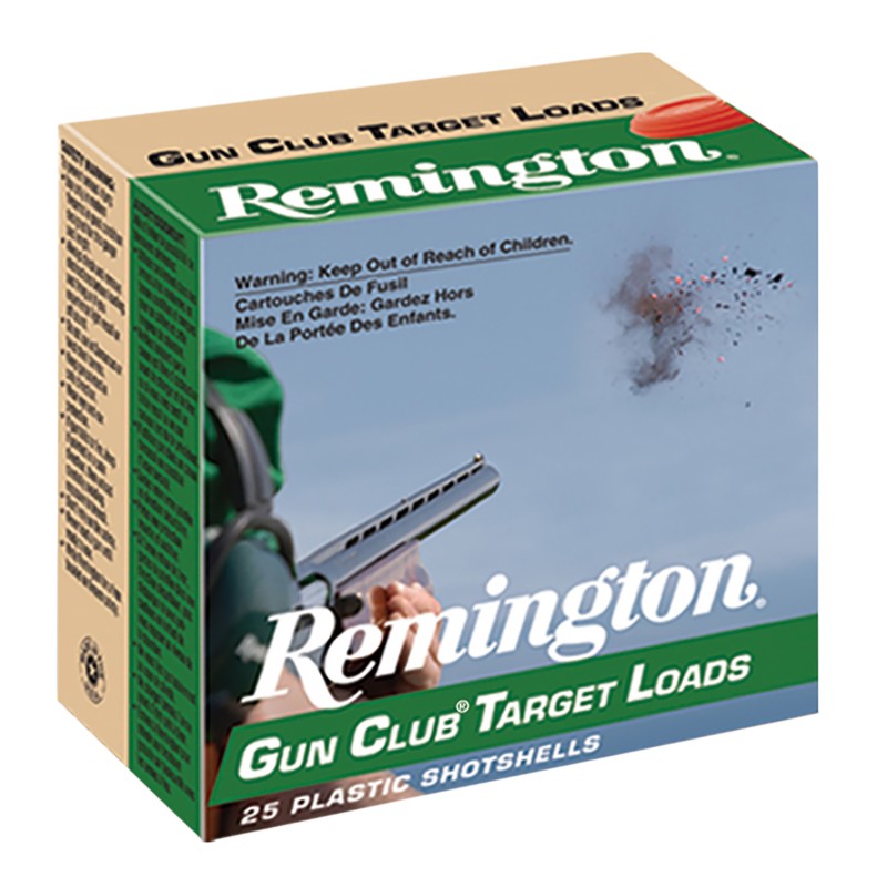 Remington Ammunition 20236 Gun Club  20 Gauge 2.75 78 oz 9 Shot 25 Per Box 10 Cs