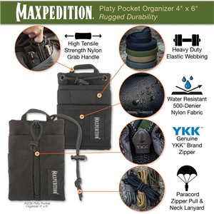 Platy Pocket Organizer 4x6 Grn