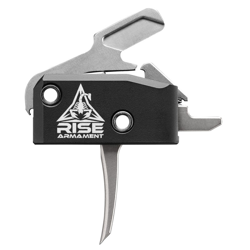 Rise Armament RA434SLVRAWP RA434 High Performance SingleStage Flat Trigger with 3.50 lbs Draw Weight  BlackSilver Finish for ARP