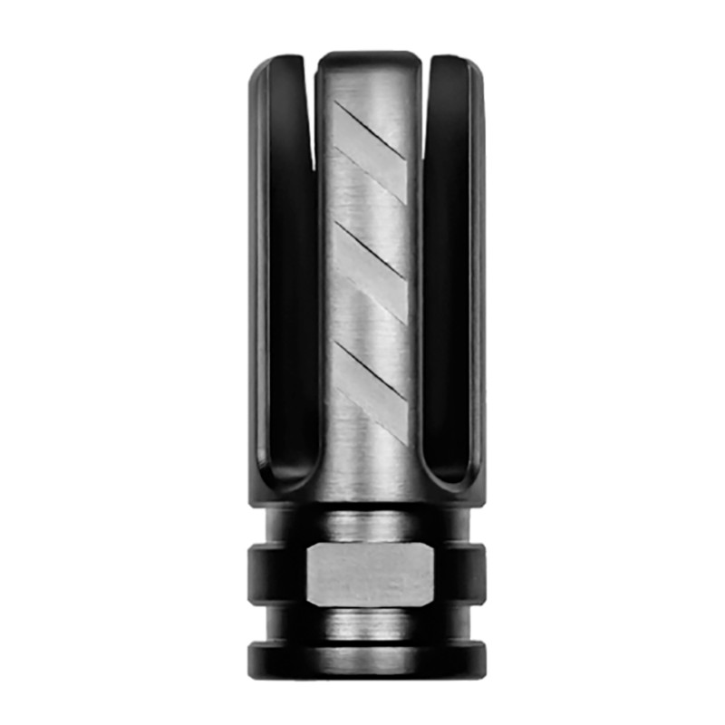 Rise Armament RA703223BLK Veil Flash Hider Black Nitride Finish 416R Stainless Steel with 2.25 OAL for 22 Cal AR15