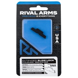 Rival Arms RA80G001A Slide Lock  Extended Compatible wGlock Gen34 Stainless Steel