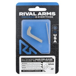 Rival Arms RA72G001D Magazine Release  Compatible wGlock Gen3 Except 21SF Extended Silver Aluminum