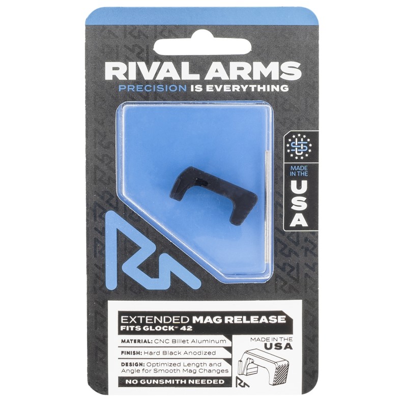 Rival Arms RA72S001A Magazine Release  Sig P320 Extended Hard Black Anodized Aluminum