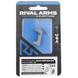 Rival Arms RA72S001D Magazine Release  Extended Dark Gray Aluminum for Sig P320