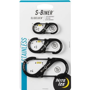 S-Biner Three Pack Black