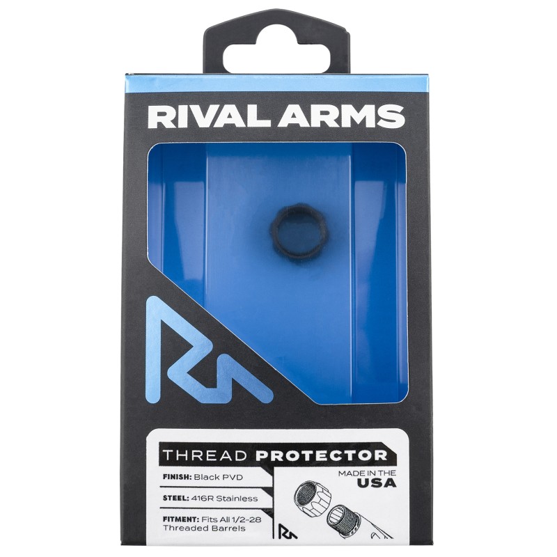 Rival Arms RARA300001A Thread Protector  9mm Luger Black PVD 416R Stainless Steel 1228 tpi