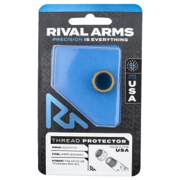 Rival Arms RARA300001E Thread Protector  9mm Luger Gold PVD 416R Stainless Steel 1228 tpi