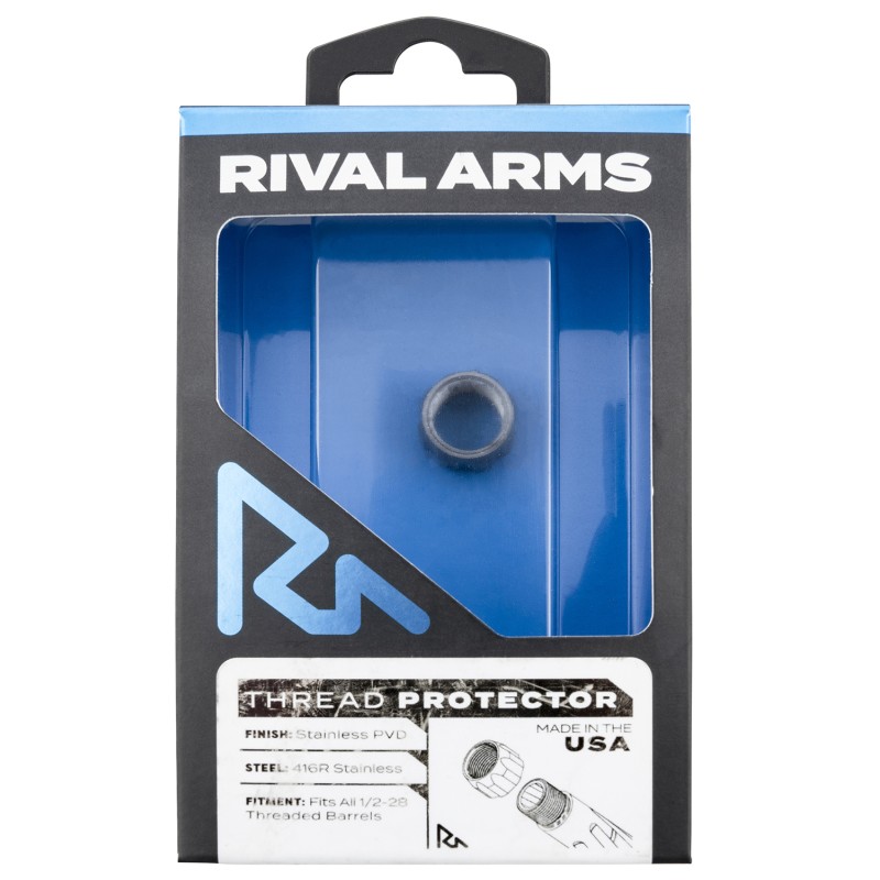 Rival Arms RARA300001D Thread Protector  9mm Luger Stainless PVD 416R Stainless Steel 1228 tpi