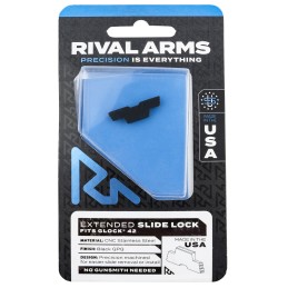 Rival Arms RARA80G004A Slide Lock  Extended Black QPQ for Glock 42