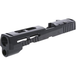 Rival Arms RARA10G306A Precision Slide A1 Black QPQ Steel Ported Front  Rear Serrations RMS Optic Cut Fits Glock 4343X