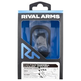 Rival Arms RARA70G221A Two Piece Magwell  Compatible wGlock 19 Gen5 Black Anodized Aluminum