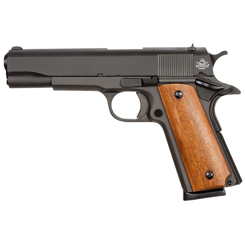 Rock Island 51421MA GI Standard FS MA Compliant 45 ACP Caliber with 5 Barrel 81 Capacity Overall Black Parkerized Finish Steel B