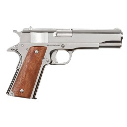 Rock Island 51814 GI Standard FS CA Compliant 38 Super Caliber with 5 Barrel 101 Capacity Overall Polished Nickel Finish Steel B