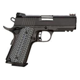 Rock Island 51470 Tac Ultra CS 45 ACP Caliber with 3.62 Barrel 71 Capacity Overall Black Parkerized Finish Steel Picatinny RailB