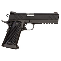 Rock Island 51567 Tac Ultra FSHC 45 ACP Caliber with 5 Barrel 141 Capacity Overall Black Parkerized Finish Steel Picatinny RailB