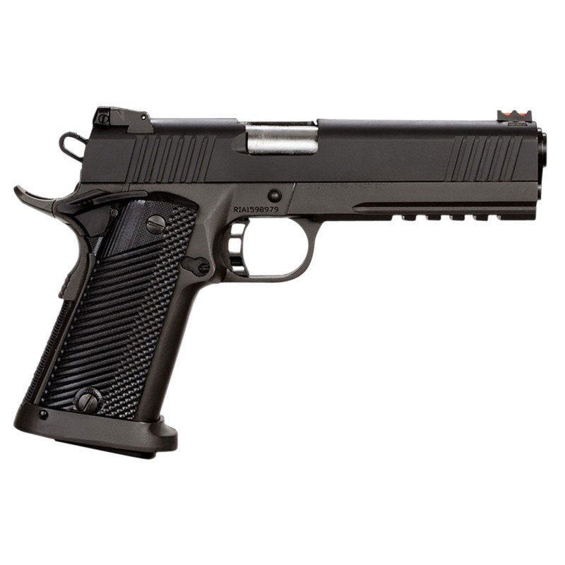 Rock Island 51567 Tac Ultra FSHC 45 ACP Caliber with 5 Barrel 141 Capacity Overall Black Parkerized Finish Steel Picatinny RailB