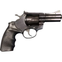 Rock Island 9231B AL9.0  Medium Frame 9mm Luger 6 Shot 3 Blued Full Shroud Barrel Cylinder  Frame Black Finger Grooved Rubber Gr