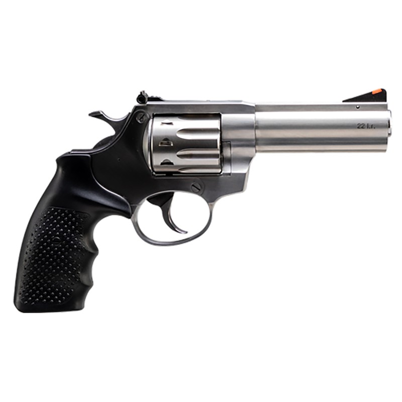 Rock Island AL22 AL22  22 LR 9rd 4 Barrel Overall Stainless Steel Finish  Finger Grooved Black Rubber Grip