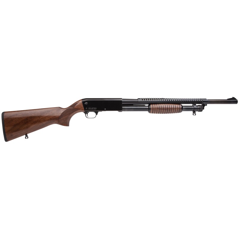 Rock Island TPAS T1897  12 Gauge with 18.50 Barrel 3 Chamber 51 Capacity Black Metal Finish  Walnut Stock Right Hand Full Size