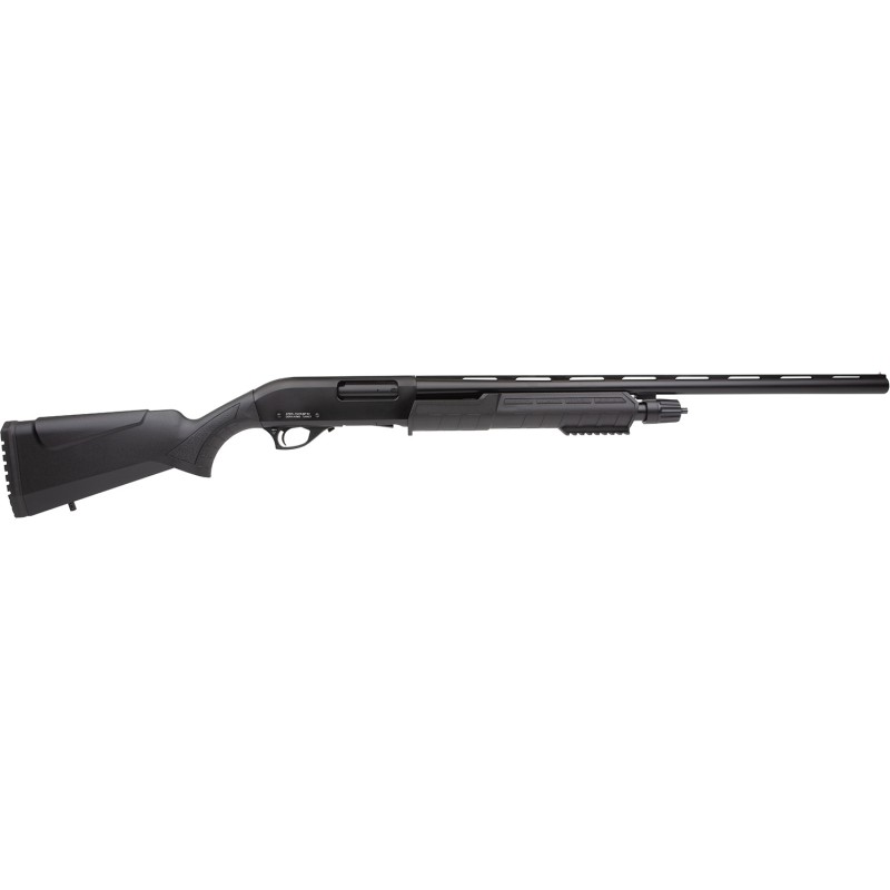 Rock Island YPA12C2224B Pump Action Combo Youth FieldDeer 12 Gauge Pump 51 2224 Black Gloss Barrel  Receiver Black Fixed Synthet