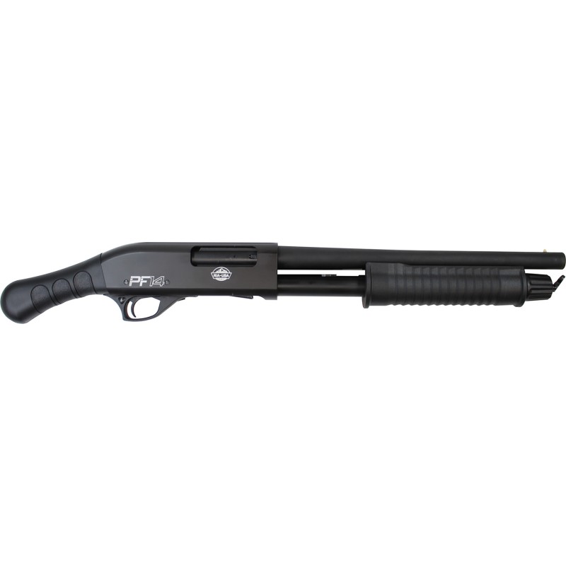 Rock Island PF14 VRPF14  12 Gauge 3 51 Tube Fed 14.10 Smooth Bore Barrel Blued Rec Polymer FGrip Grip Front Bead Sight