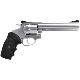 Rossi 2RM669 RM66  357 Mag 6 Shot 6  Satin Stainless Steel Barrel Cylinder  Frame Black Checkered Rubber Grip