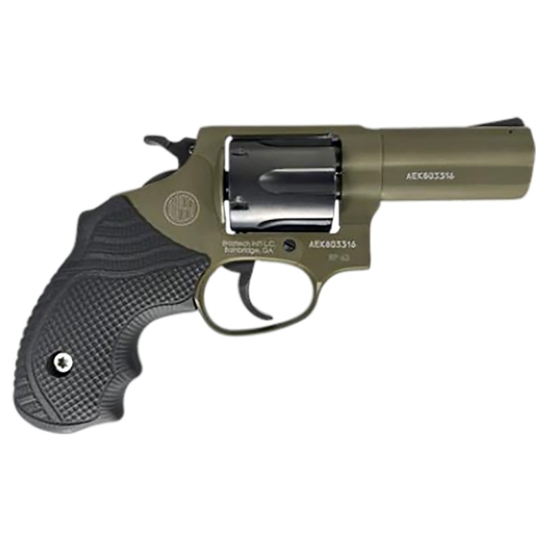 Rossi 2RP631FLOK RP63  Small Frame 357 Mag38 Special P 6rd 3 Sniper Green Cerakote Stainless Steel Barrel Satin Stainless Cylind