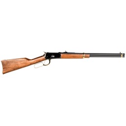 Rossi 923572013GLD R92 Gold Full Size 357 Mag 101 20 Polished Black Steel Barrel  Receiver Brazilian Hardwood Fixed Stock Right 