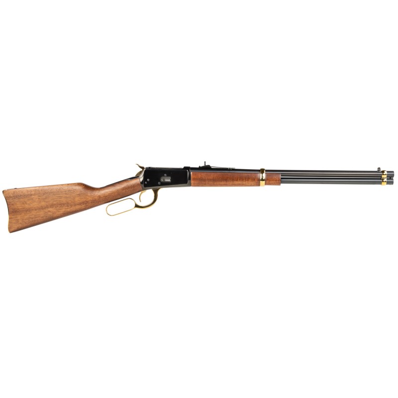 Rossi 920442013GLD R92 Gold Full Size 44 Rem Mag 101 20 Polished Black Steel Barrel  Receiver Brazilian Hardwood Fixed Stock Rig