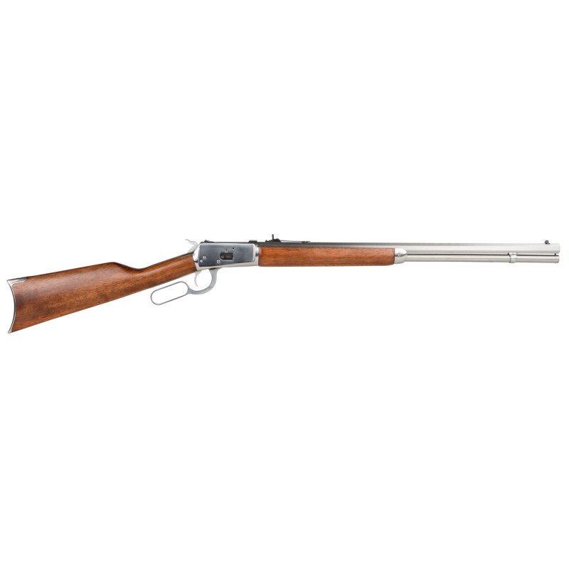 Rossi 920442493 R92  44 Rem Mag Caliber with 121 Capacity 24 Octagon Barrel Polished Stainless Metal Finish  Brazilian Hardwood 