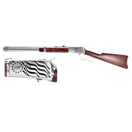 Rossi 920441693EN1 R92  Carbine 44 Rem Mag 81 16 Stainless Steel Barrel Stainless w1776 Flag Engraving Steel Receiver Hardwood F