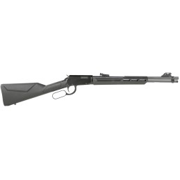 Rossi RL22181SY Rio Bravo  Lever Action 22 LR Caliber with 151 Capacity 18 Round Barrel Polished Black Metal Finish  Black Synth