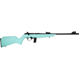 Rossi  RB22  Compact 22 LR 101 16 Matte Black Button Rifled Free Floating Steel Barrel Matte Black Stainless Steel Receiver Cyan