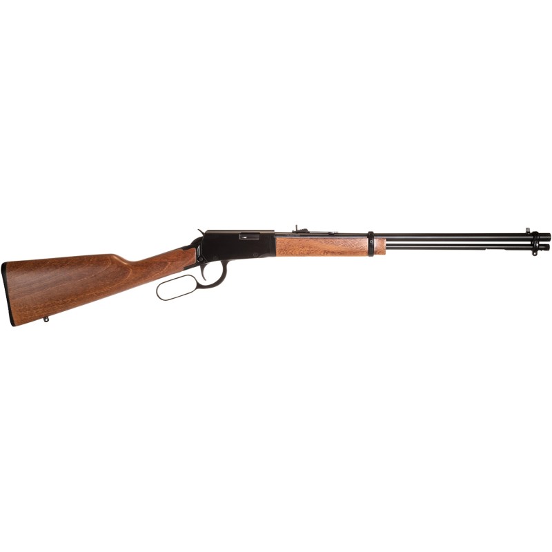 Rossi RL22W201WD Rio Bravo  Lever Action 22 WMR 121 20 Round Barrel Polished Black Metal Finish German Beechwood Stock