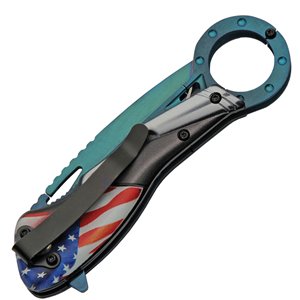 Flag Linerlock A/O Blue